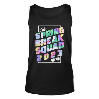 Spring Break Squad 2023 Vacation Trip Cousin Matching Team Unisex Tank Top | Mazezy