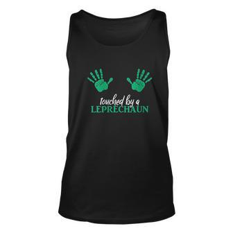 St Patricks Day Clothing For Women Touched By A Leprechaun Men Women Tank Top Graphic Print Unisex - Thegiftio UK