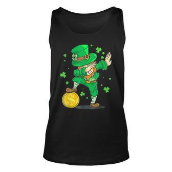 St Patricks Day Dabbing Leprechaun Funny Irish Gifts Unisex Tank Top - Seseable