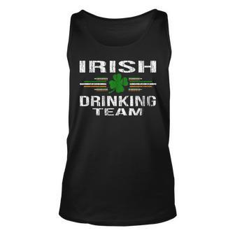 St Patricks Day Funny Irish Drinking Team Graphic Unisex Tank Top - Thegiftio UK