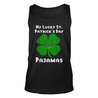 St Patricks Day My Lucky Pajamas Unisex Tank Top - Thegiftio UK