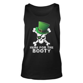 St Patricks Day Pirate Funny Naughty Humor Booty Unisex Tank Top - Seseable