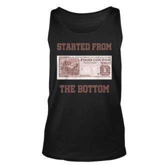 Started From Bottom Food Stamp Coupon Apparel Unisex Tank Top | Mazezy