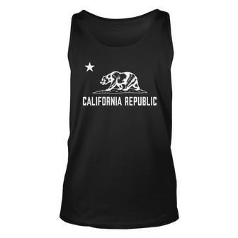 State Flag Of California Republic Los Angeles Bay Area Unisex Tank Top | Mazezy