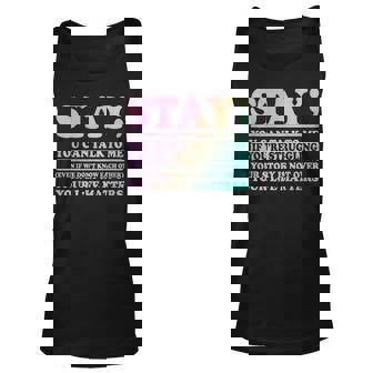 Stay Your Life Matters Happy Suicide Awareness Support Unisex Tank Top - Thegiftio UK