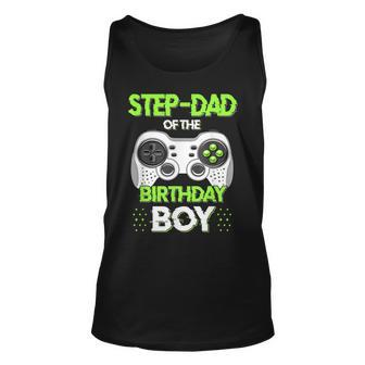 Step-Dad Of The Birthday Boy Matching Video Game Unisex Tank Top - Thegiftio UK