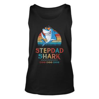Stepdad Shark Fathers Day Gift V2 Unisex Tank Top - Seseable