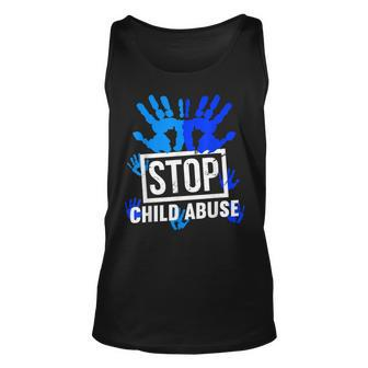 Stop Child Abuse Child Abuse Prevention Awareness Unisex Tank Top | Mazezy