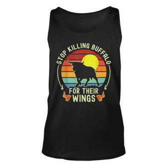 Stop Killing Buffalo For Their Wings Fake Protest Sign Tank Top | Mazezy DE
