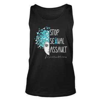 Stop Sexual Assault Domestic Violence Support Unisex Tank Top | Mazezy