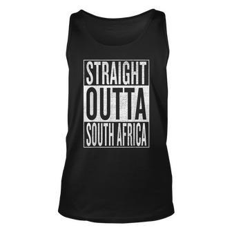 Straight Outta South Africa Great Travel & Gift Idea Unisex Tank Top - Seseable