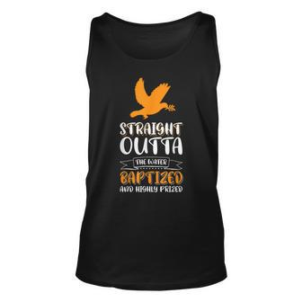 Straight Outta The Water Baptized And Higly Prized Unisex Tank Top | Mazezy