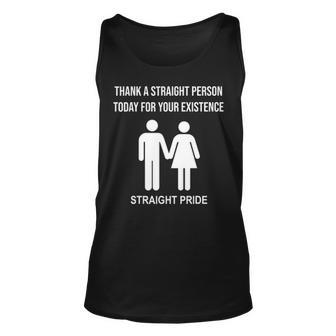 Straight Pride Proud To Be StraightIm Not Gay Unisex Tank Top - Seseable