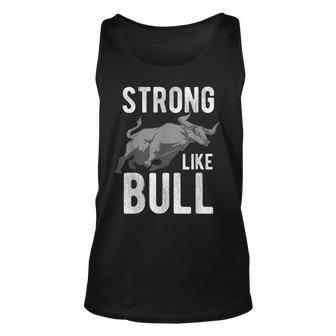 Strong Like A Bull Powerlifting Bodybuilding Unisex Tank Top | Mazezy