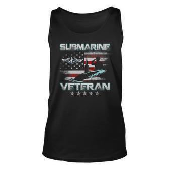 Submarine Service Veteran Proud Us Submariner American Flag Unisex Tank Top - Seseable