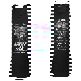 Suicide Prevention Awareness I Wear Teal & Purple For My Dad Unisex Tank Top - Thegiftio UK