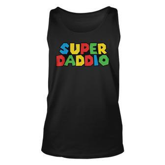 Super Daddio Gamer Dad Fathers Day Video Game Lover V2 Tank Top | Mazezy