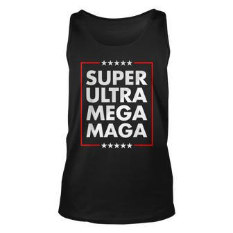 Super Ultra Mega Maga Trump Liberal Supporter Republican Unisex Tank Top | Mazezy DE