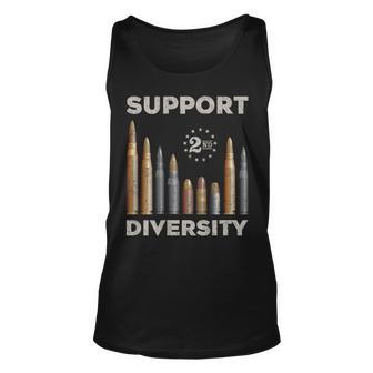 Support Diversity Bullet Second Amendment Gun Rights Back Unisex Tank Top - Seseable