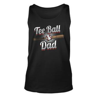 T-Ball Dad | Tee Ball Fathers Day Baseball Gift Unisex Tank Top | Mazezy
