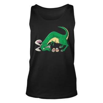T Rex Hates Egg Hunts I Funny Bunny Trex Easter Dinosaur Unisex Tank Top - Seseable