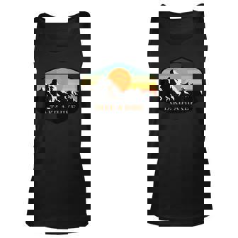 Take A Hike Retro Vintage Outdoor Hiking Unisex Tank Top | Mazezy