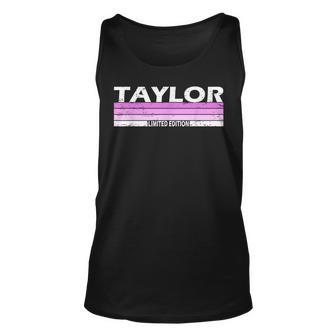 Taylor Surname Birthday Family Reunion 80S 90S Pink Sunset Unisex Tank Top | Mazezy