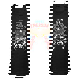 Team Emerson Lifetime Member Us Flag Unisex Tank Top - Seseable