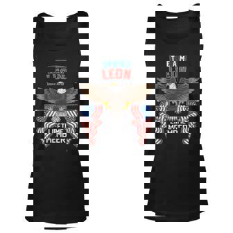 Team Leon Lifetime Member Us Flag Unisex Tank Top - Seseable