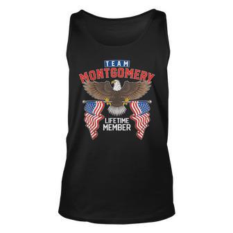 Team Montgomery Lifetime Member Us Flag Unisex Tank Top - Seseable