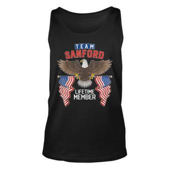 Team Sanford Lifetime Member Us Flag Unisex Tank Top - Seseable