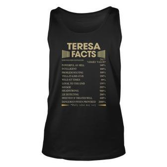 Teresa Name Gift Teresa Facts V2 Unisex Tank Top - Seseable