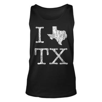 Texas Vintage I Love Heart Tx Texas Unisex Tank Top - Seseable