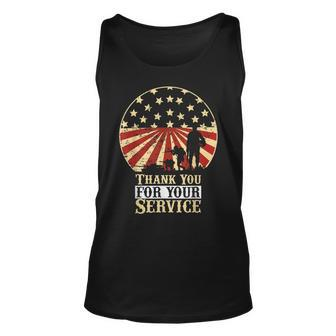 Thank You For Your Service On Veterans Day And Memorial Day Unisex Tank Top - Seseable