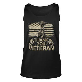 Thank You Veterans Proud Veteran Day Dad Grandpa V3 Unisex Tank Top - Seseable
