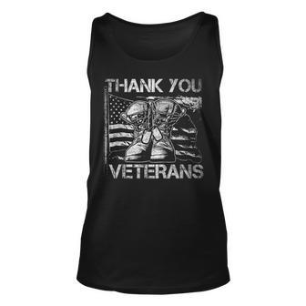Thank You Veterans Proud Veteran Day Dad Grandpa V4 Unisex Tank Top - Seseable