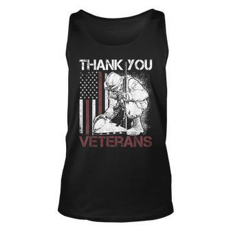 Thank You Veterans Proud Veteran Day Dad Grandpa V5 Unisex Tank Top - Seseable
