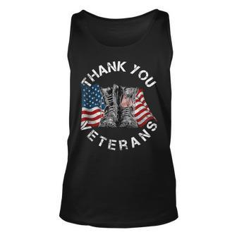Thank You Veterans Proud Veteran Day Dad Grandpa V6 Unisex Tank Top - Seseable
