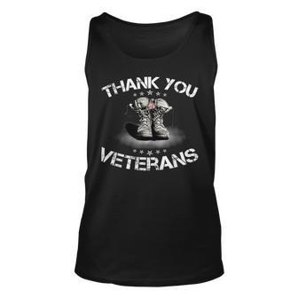 Thank You Veterans Proud Veteran Day Dad Grandpa V7 Unisex Tank Top - Seseable