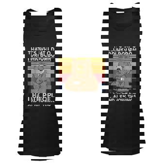 That Is What I Do I Drink Bourbon I Hate People Retro Men Women Tank Top Graphic Print Unisex - Thegiftio