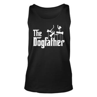 The Dogfather Best Dog Dad Ever Daddy Fathers Day Funny Unisex Tank Top | Mazezy