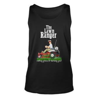 The Lawn Ranger Funny Dad Fathers Day Shirt Unisex Tank Top | Mazezy