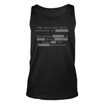 The Worst Part About Censorship Liberty Democracy Unisex Tank Top - Seseable