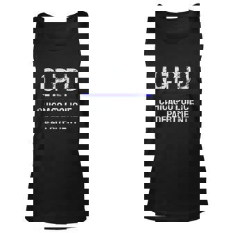 Thin Blue Line Cpd Chicago Police Department Men Women Tank Top Graphic Print Unisex - Thegiftio