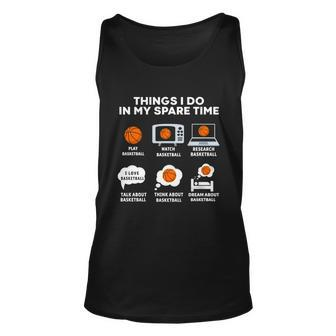 Things I Do In My Spare Time Basketball Christmas Men Women Tank Top Graphic Print Unisex - Thegiftio UK