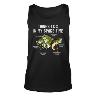 Things I Do In My Spare Time Go Fishing Buy Fishing Lovers Unisex Tank Top - Seseable