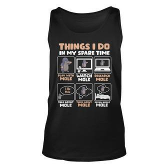 Things I Do In My Spare Time Mole Unisex Tank Top | Mazezy
