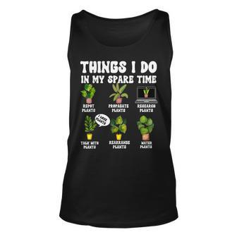 Things I Do In My Spare Time Plant Gardener Gardening Tank Top | Mazezy