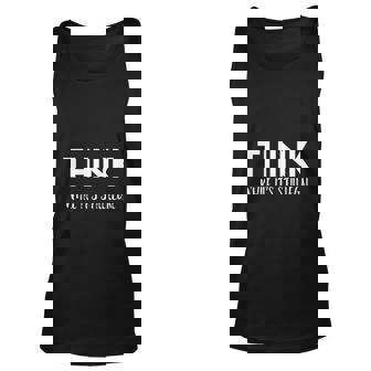 Think While Its Still Legal Resist Political T-Shirt Men Women Tank Top Graphic Print Unisex - Thegiftio