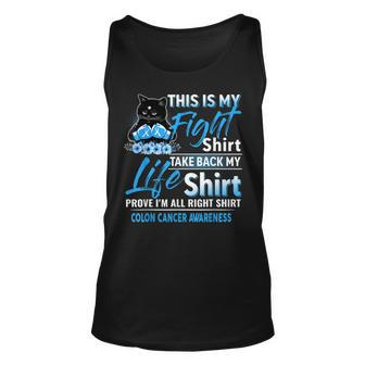 This Is My Fight Colon Cancer Awareness Month Unisex Tank Top | Mazezy